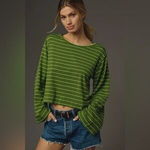 By Anthropologie East West Long-Sleeve Striped Top